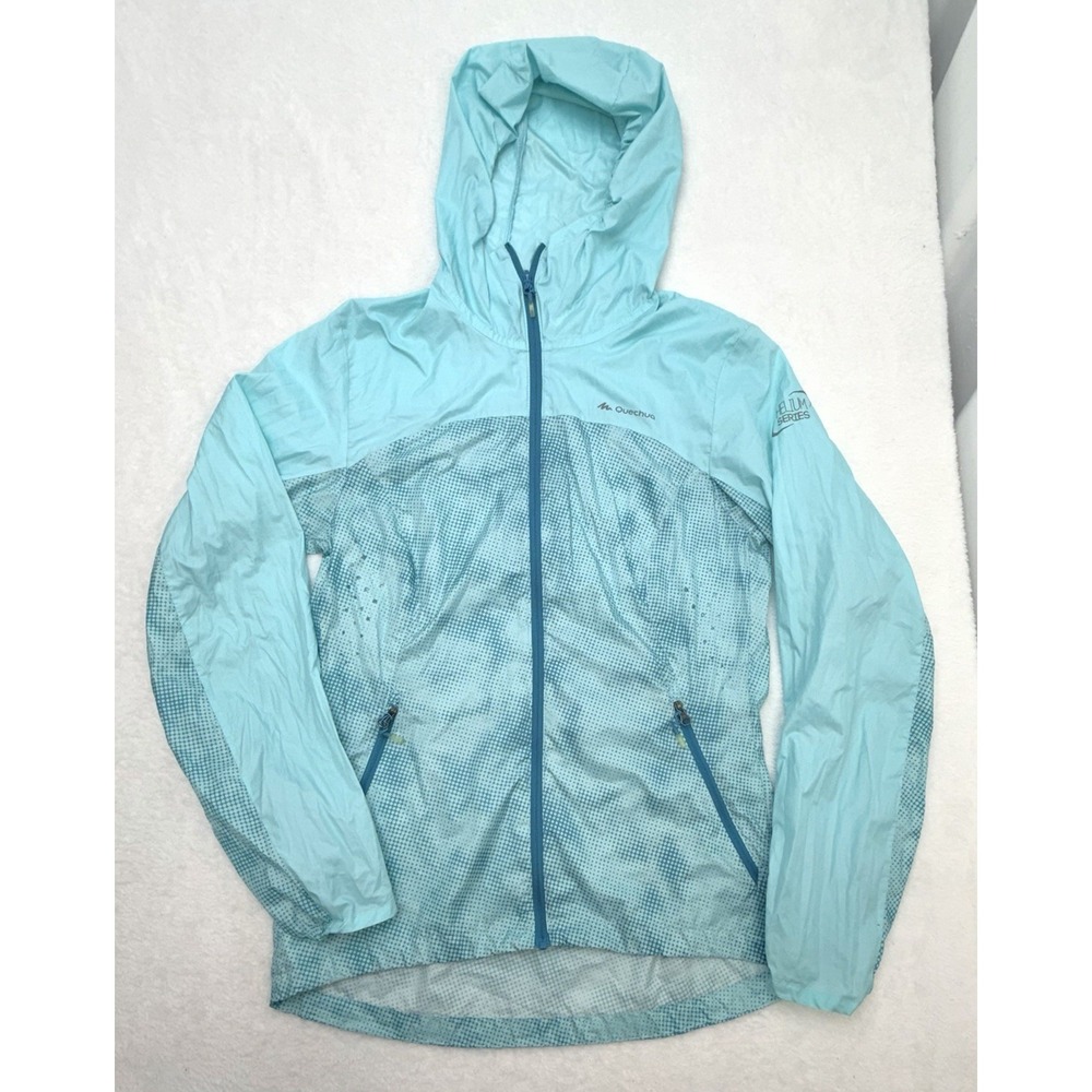 Quechua Women's Full Zip Decathlon Hooded Jacket Helium Series Aqua Splash XS